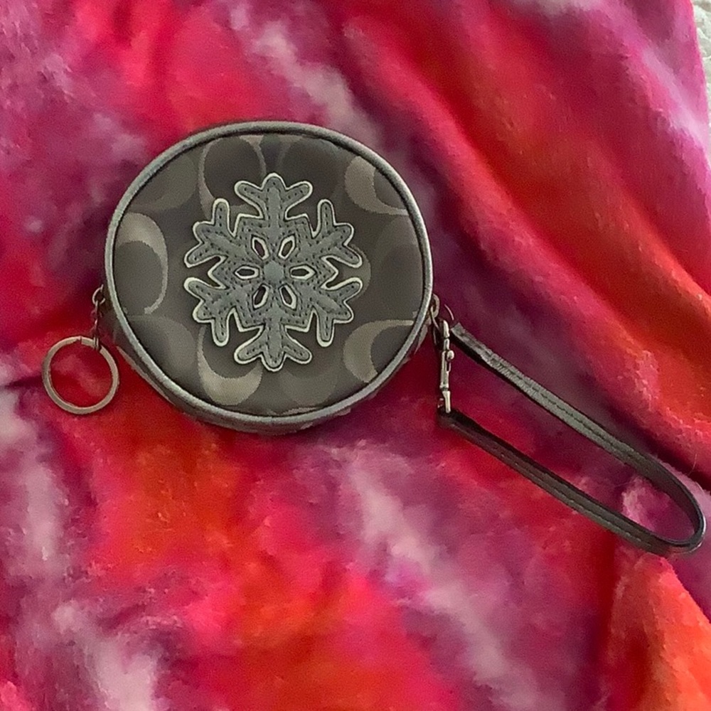 Coach snowflake wristlet